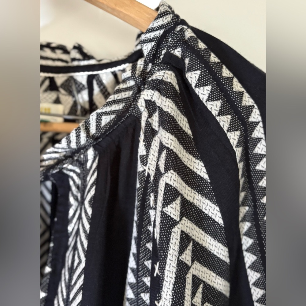 Maeve Monochrome Geometric Long Sleeve Dress - Picture 8 of 16